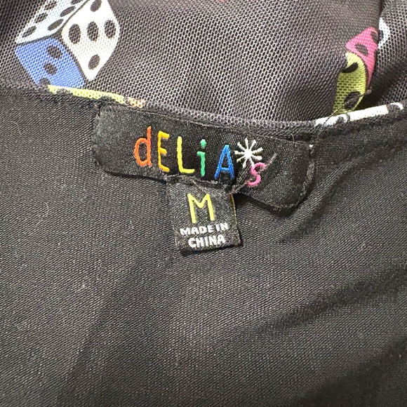 dELiA*s Black Dress with Colorful Dice Pattern - Picture 5 of 6